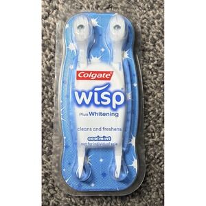 Colgate Wisp Disposable Toothbrushes Plus Whitening 1 Package Coolmint 4 Brushes